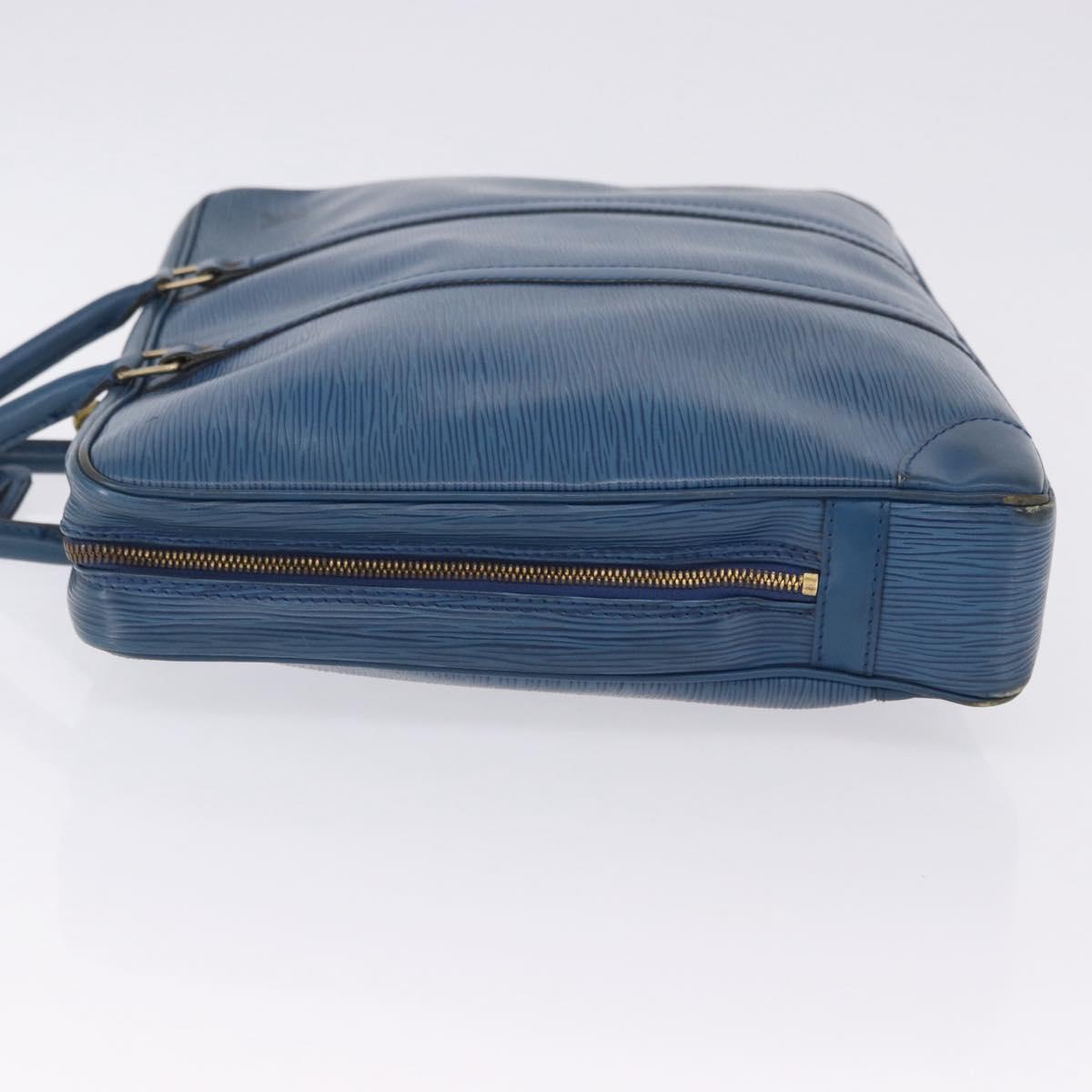 LOUIS VUITTON Epi Porte Documents Voyage Business Bag Blue M54475 LV Auth 199049