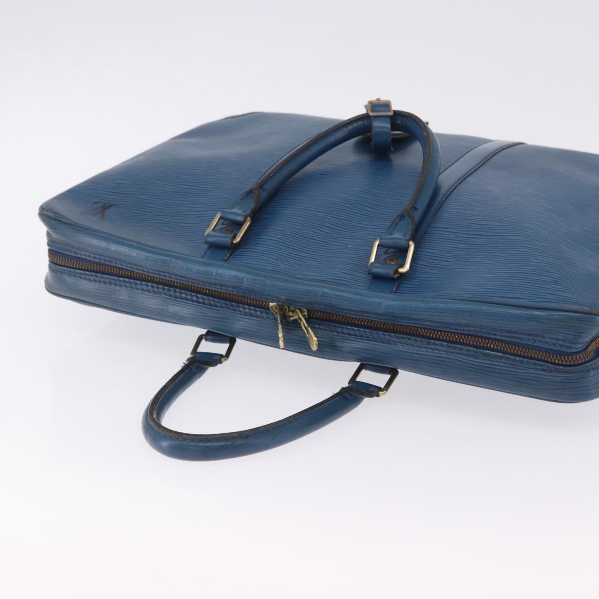 LOUIS VUITTON Epi Porte Documents Voyage Business Bag Blue M54475 LV Auth 199049