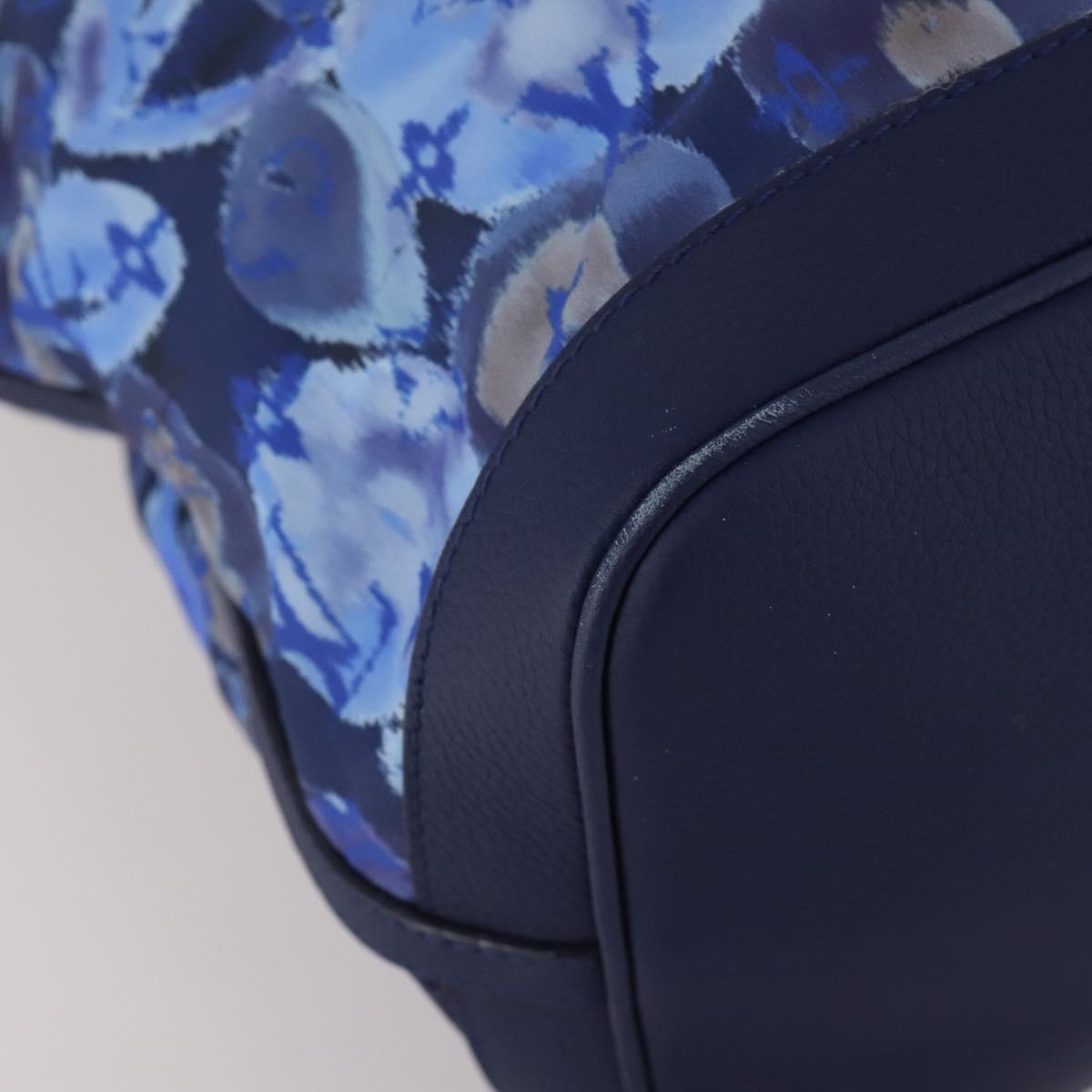LOUIS VUITTON Monogram Ikat Flower Noeful MM Hand Bag Blue M94312 LV Auth 199052