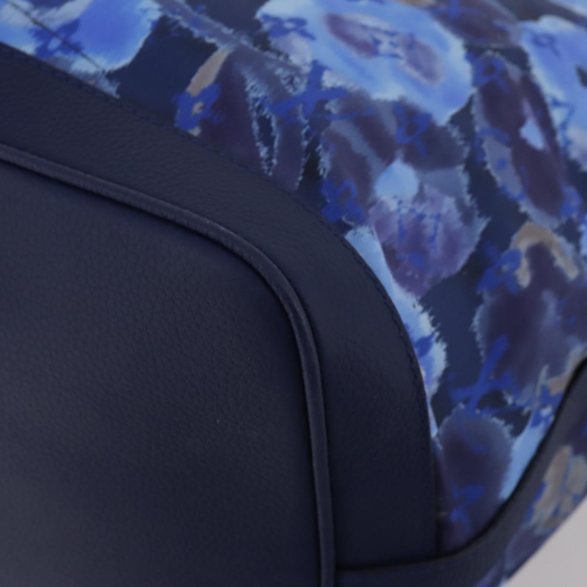 LOUIS VUITTON Monogram Ikat Flower Noeful MM Hand Bag Blue M94312 LV Auth 199052