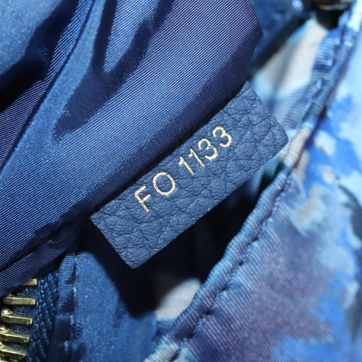 LOUIS VUITTON Monogram Ikat Flower Noeful MM Hand Bag Blue M94312 LV Auth 199052