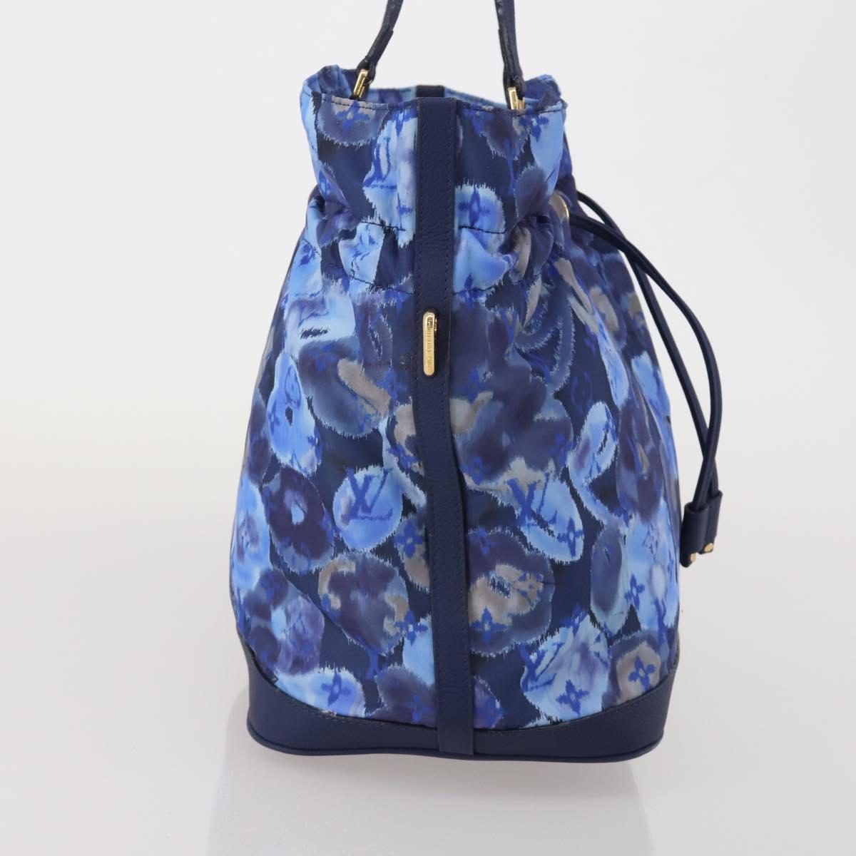 LOUIS VUITTON Monogram Ikat Flower Noeful MM Hand Bag Blue M94312 LV Auth 199052