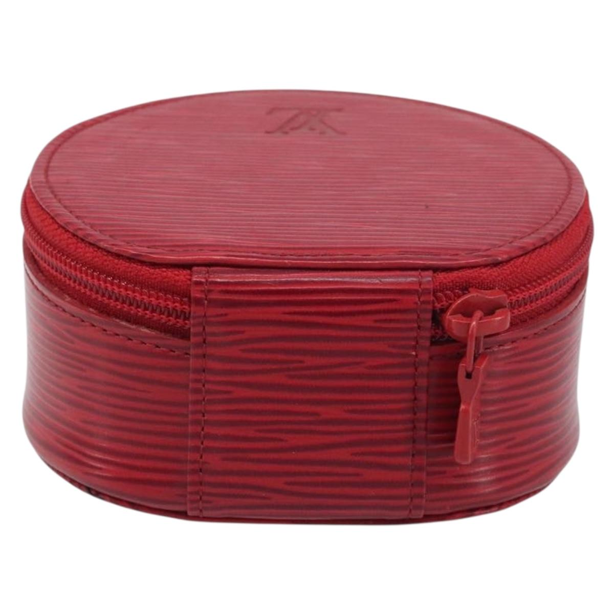 LOUIS VUITTON Epi Ecrin Bijoux 10 Jewelry Box Red M48217 LV Auth 199058A