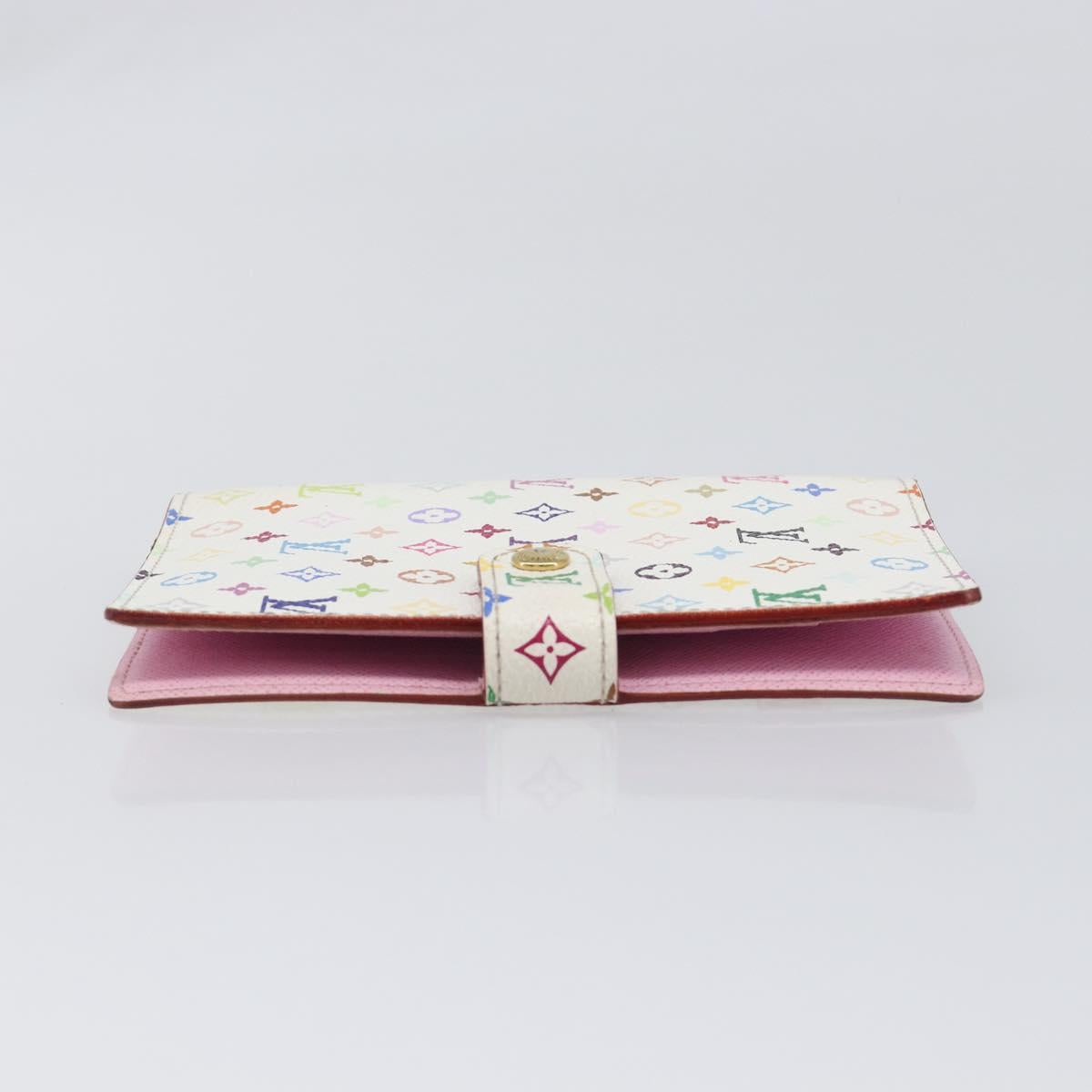 LOUIS VUITTON Monogram Multicolor Agenda PM Cover White R20896 LV Auth 199066