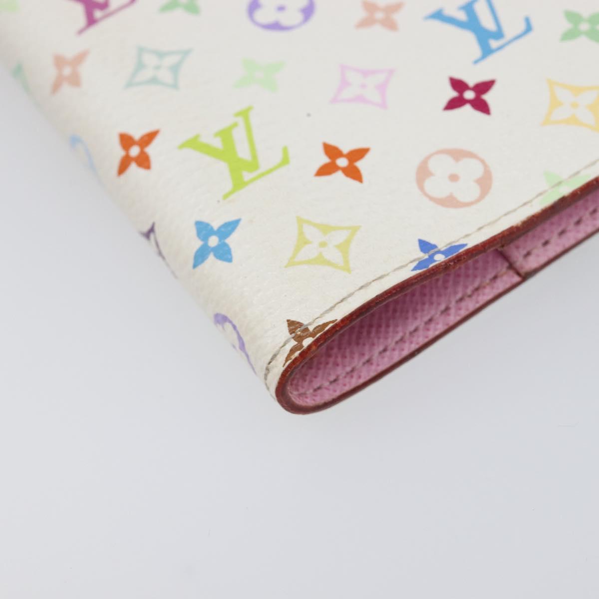 LOUIS VUITTON Monogram Multicolor Agenda PM Cover White R20896 LV Auth 199066
