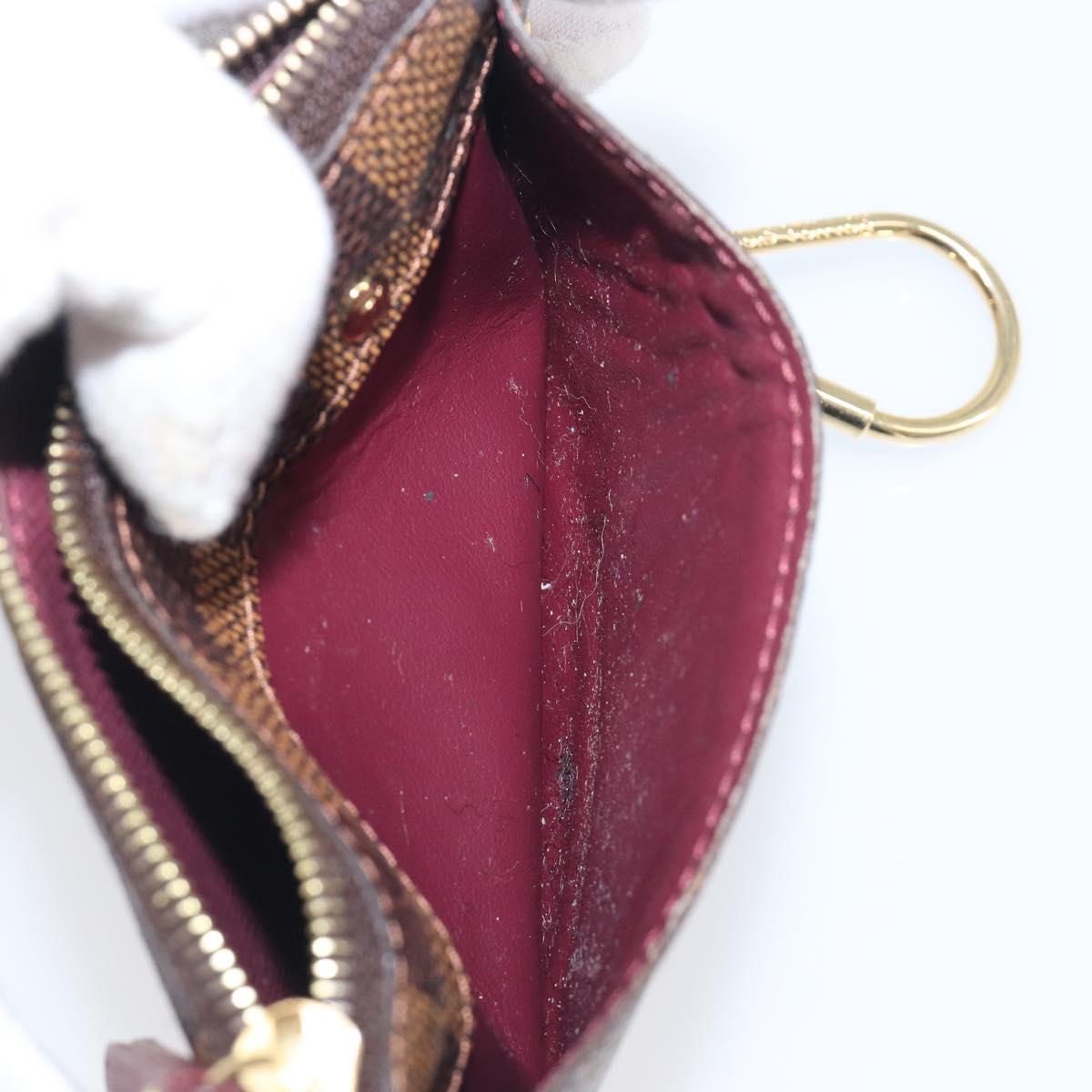 LOUIS VUITTON Damier Ebene Pochette Cles NM Coin Purse N63094 LV Auth 199071