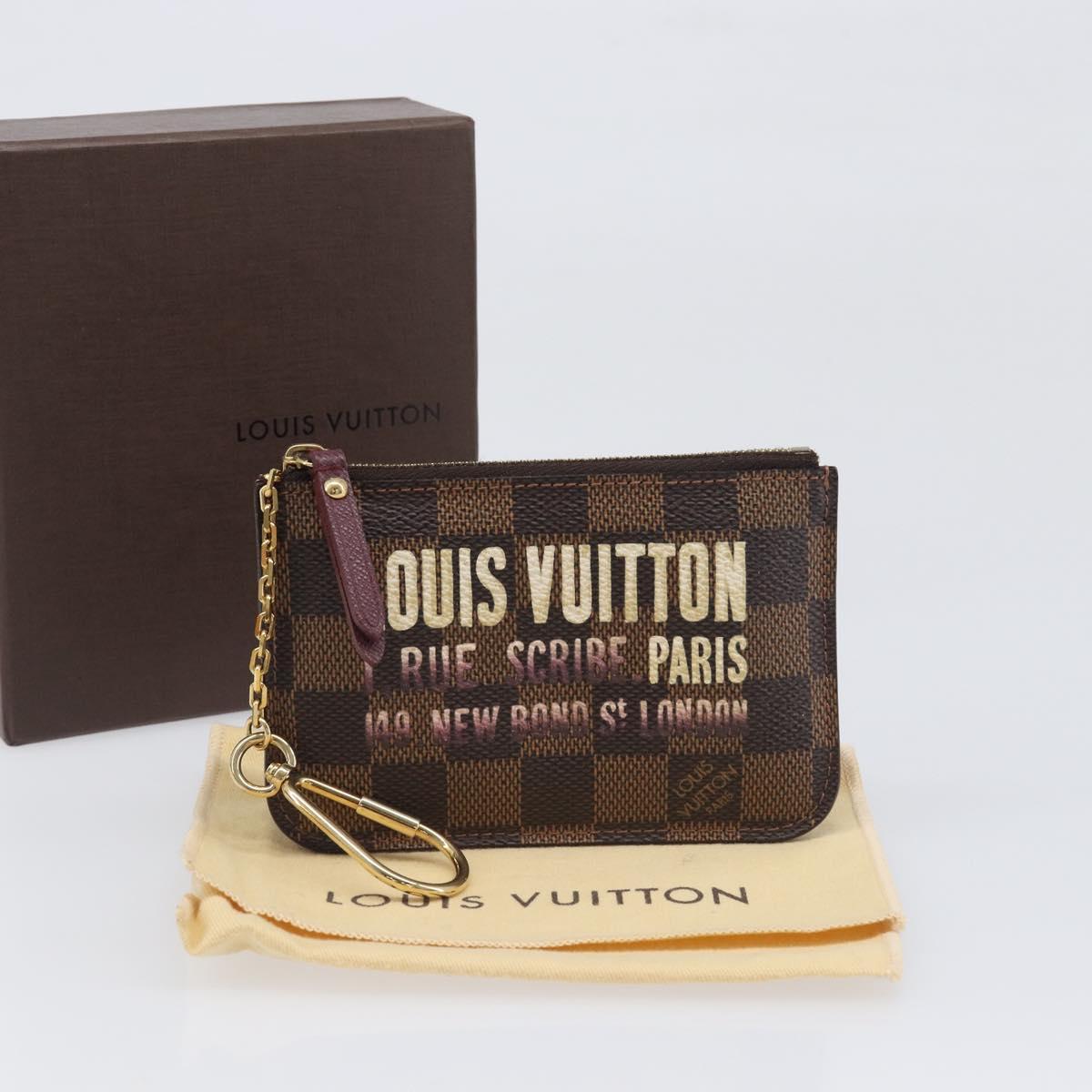 LOUIS VUITTON Damier Ebene Pochette Cles NM Coin Purse N63094 LV Auth 199071