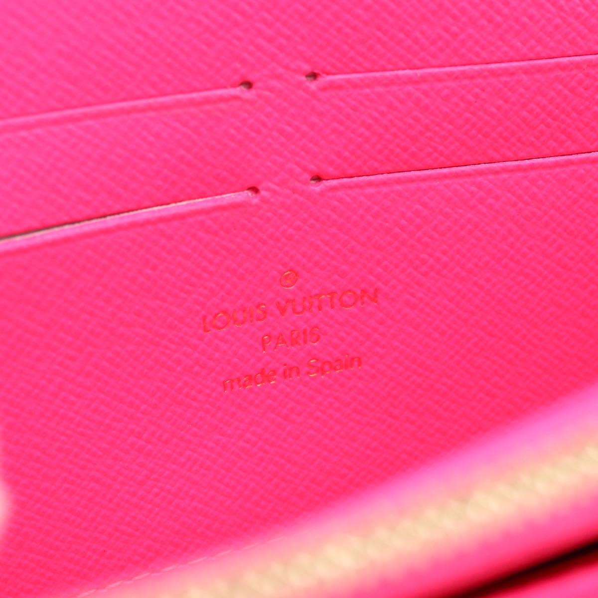 LOUIS VUITTON Monogram Graffiti Zippy Wallet Pink M93710 LV Auth 199073V