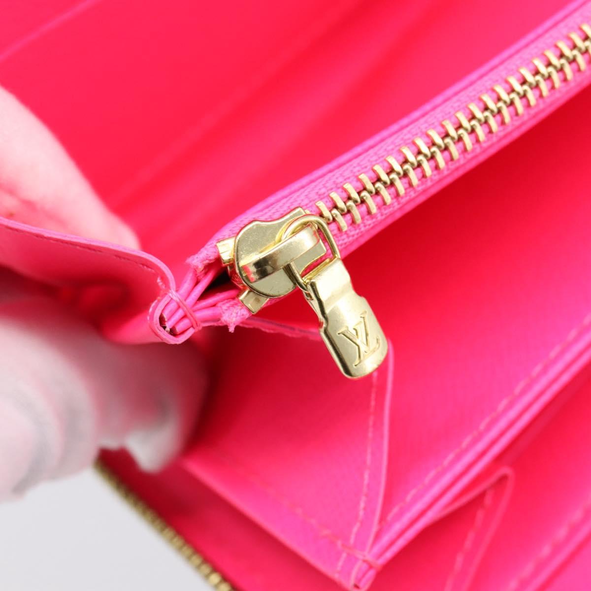 LOUIS VUITTON Monogram Graffiti Zippy Wallet Pink M93710 LV Auth 199073V