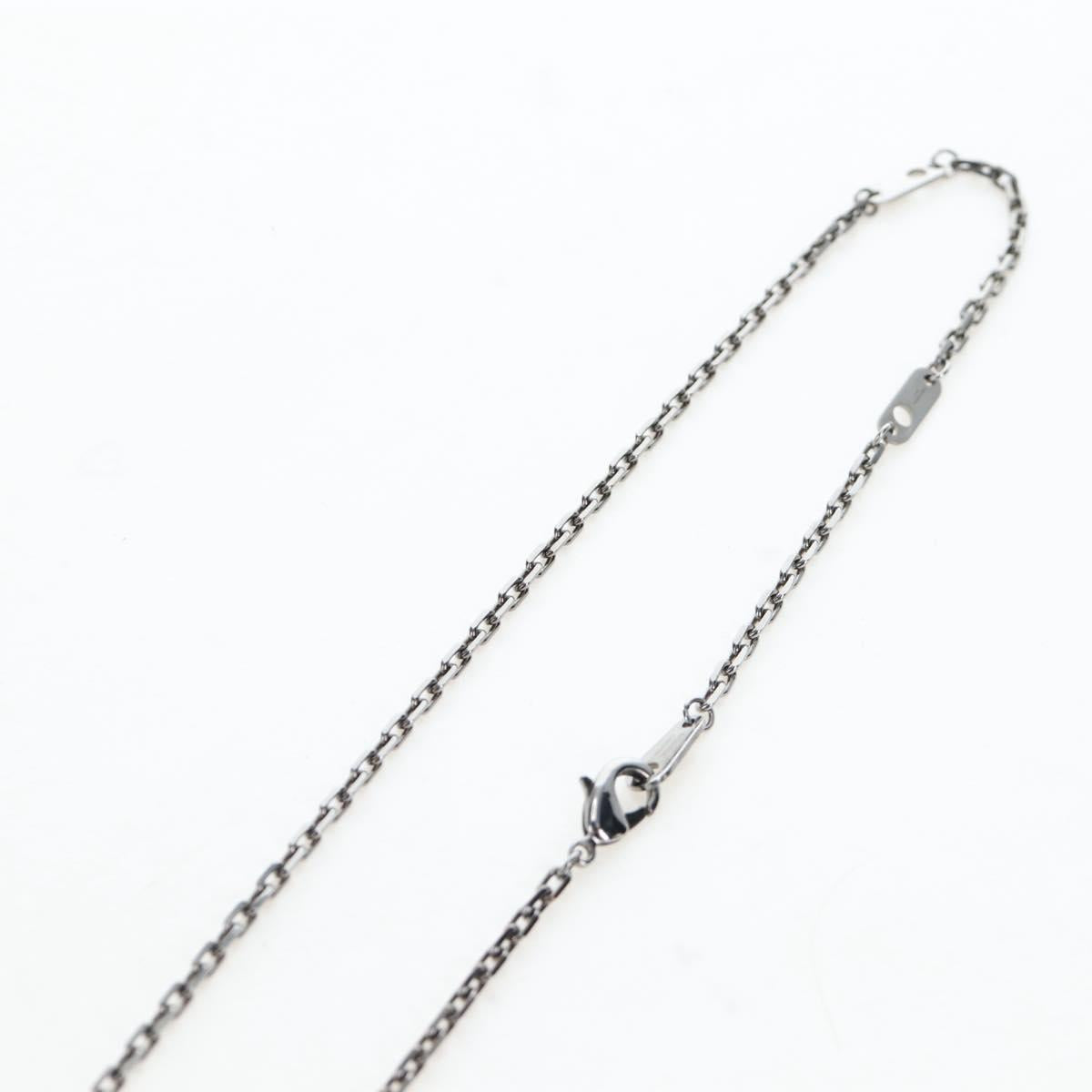 LOUIS VUITTON LV Initials Necklace Metal Silver Blue M80208 LV Auth 199075SAM