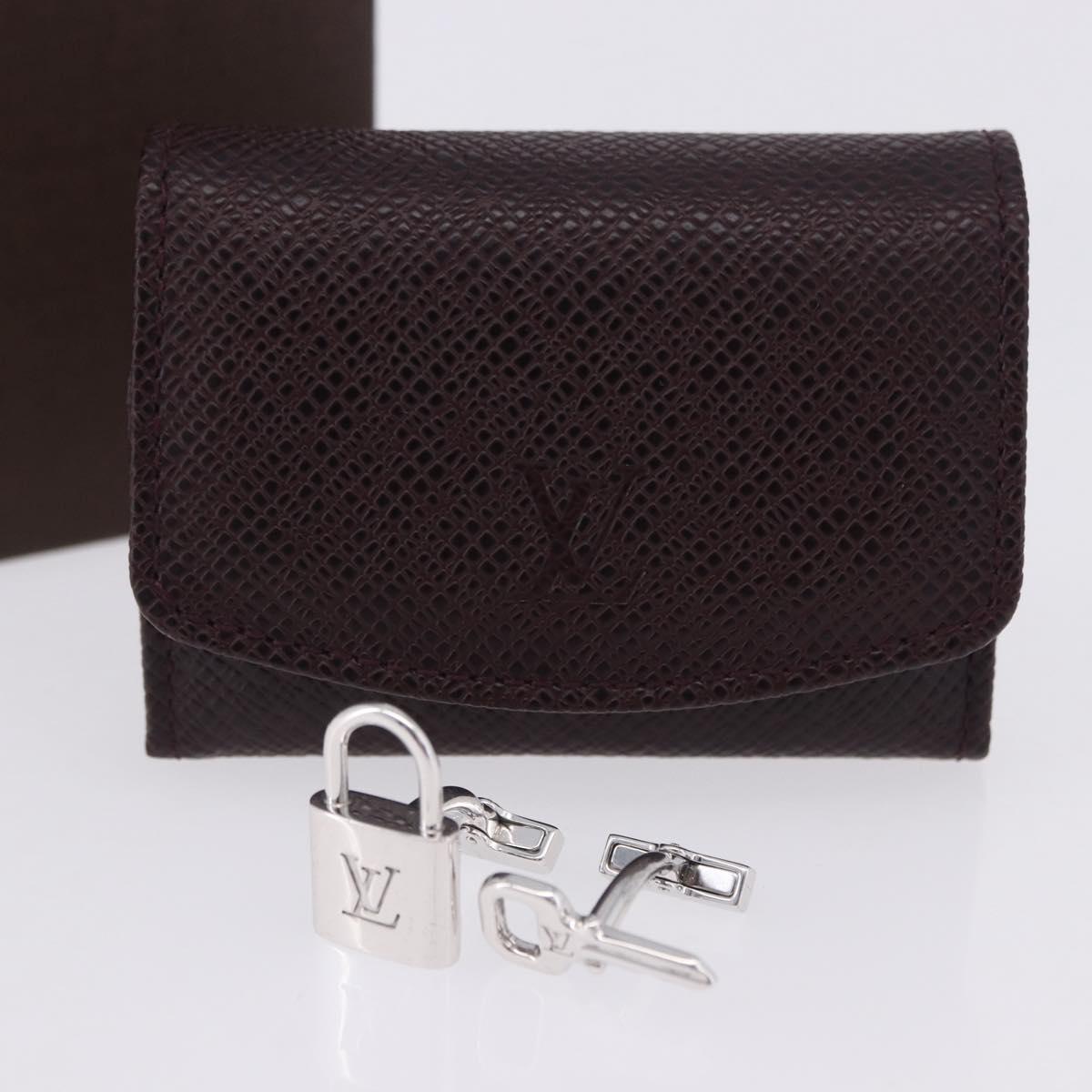 LOUIS VUITTON Boutondu Manchette Cadena & Key Cuffs Ag925 Silver LV Auth 199076V