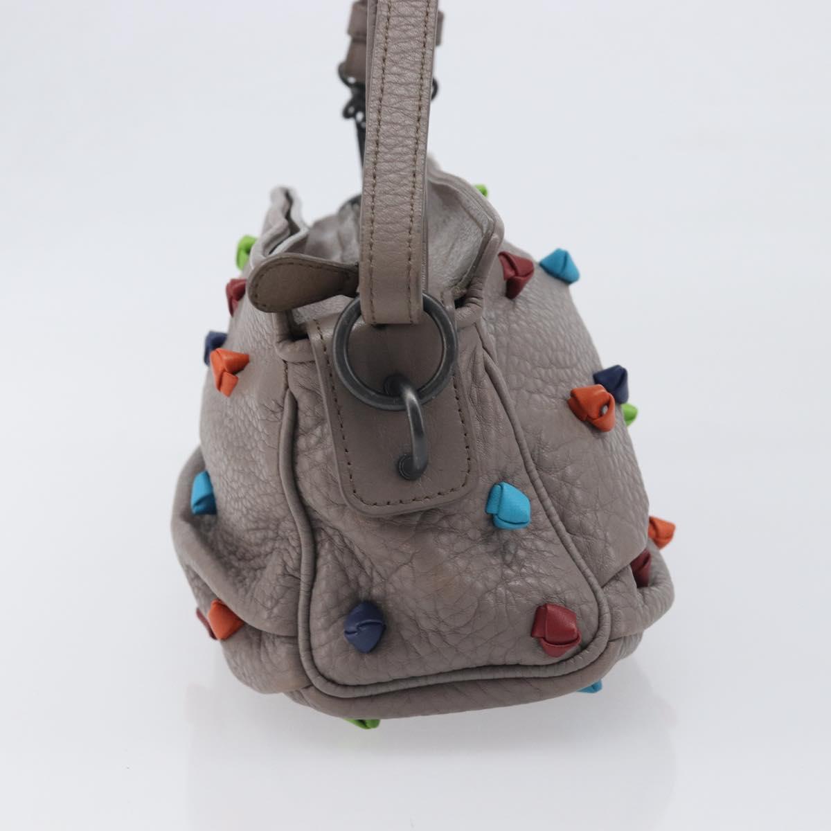 BOTTEGA VENETA Shoulder Bag Leather Gray Multicolor 210993 Auth 199078A