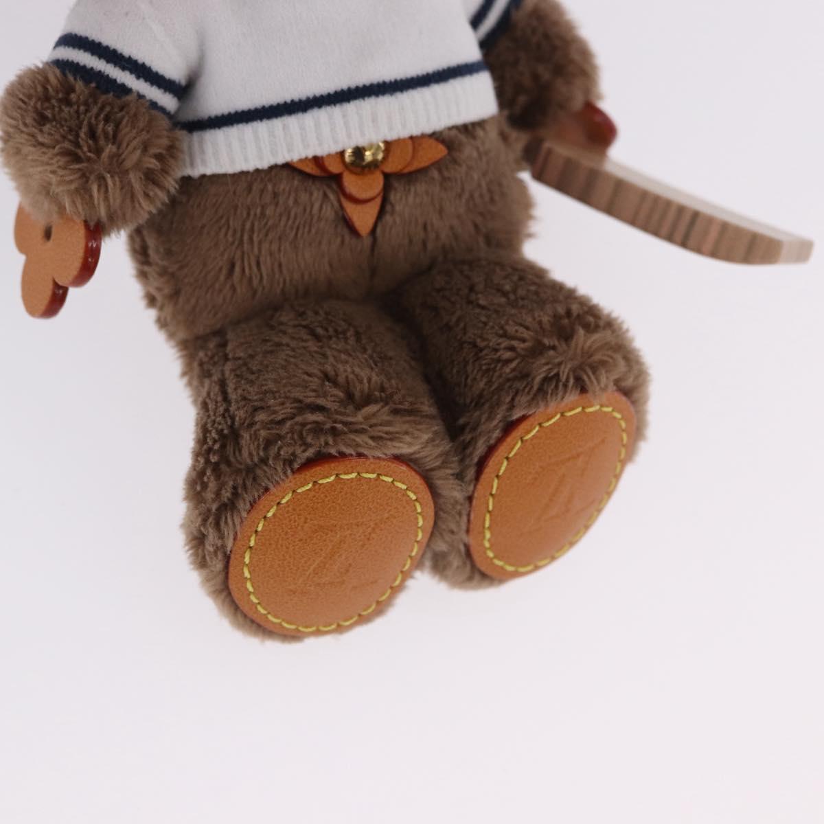 LOUIS VUITTON LV Louis Bear Cricket Bag Charm Fur Brown M03678 LV Auth 199080SAM