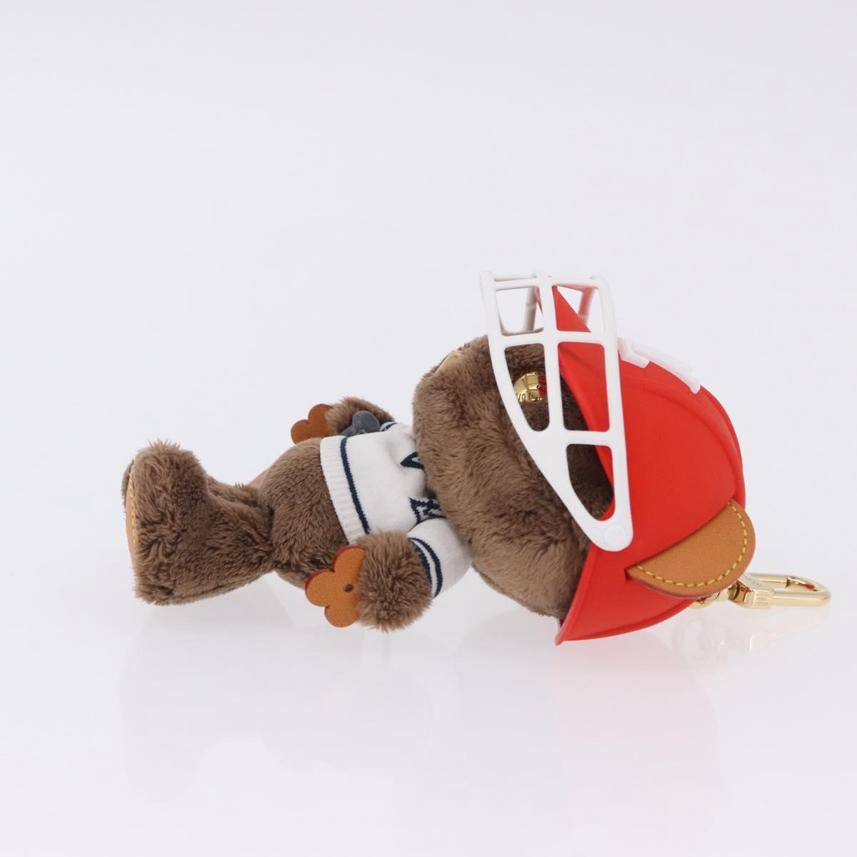 LOUIS VUITTON LV Louis Bear Cricket Bag Charm Fur Brown M03678 LV Auth 199080SAM