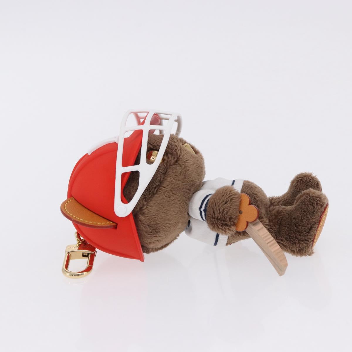LOUIS VUITTON LV Louis Bear Cricket Bag Charm Fur Brown M03678 LV Auth 199080SAM