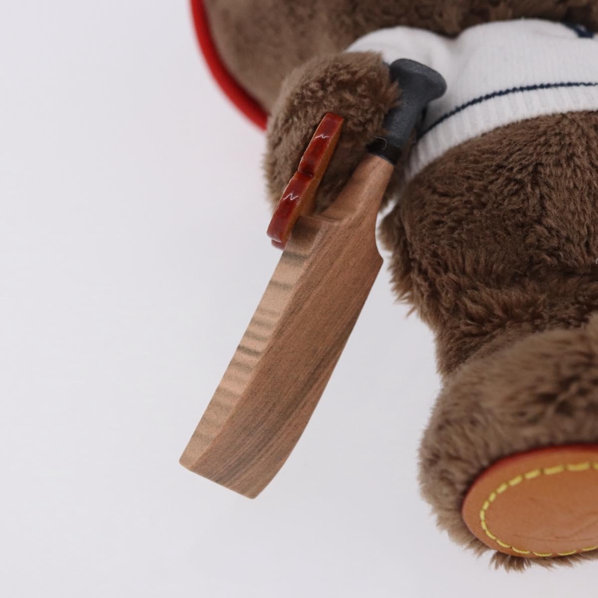 LOUIS VUITTON LV Louis Bear Cricket Bag Charm Fur Brown M03678 LV Auth 199080SAM