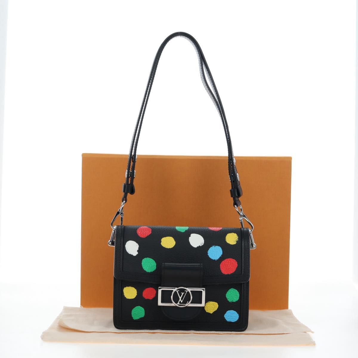 LOUIS VUITTON LVxYK Dauphine Mini Taurillon Clemence Black M21750 Auth 199094SM