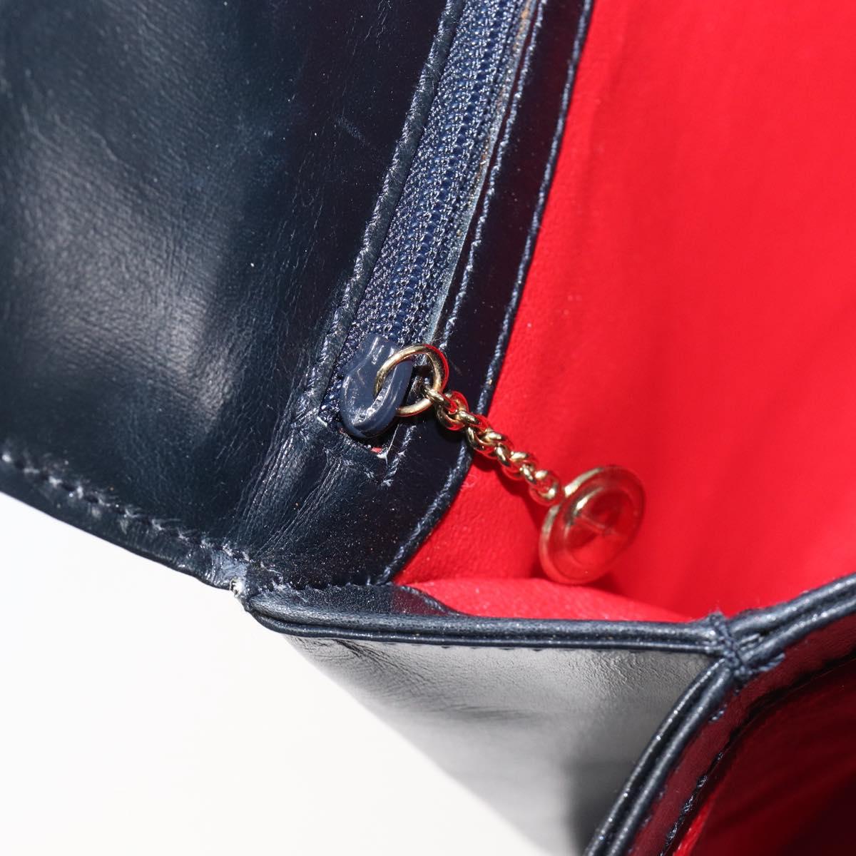 GUCCI Hand Bag Leather Black Gold 000 1448 1269 Auth 199097V