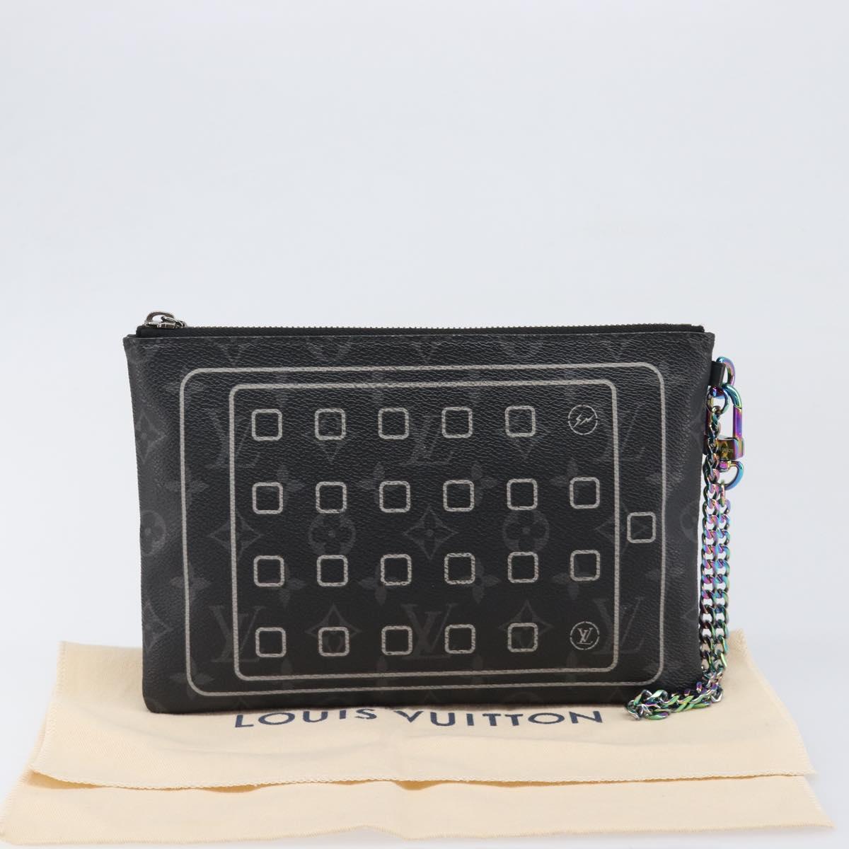 LOUIS VUITTON Monogram Eclipse Fragment iPhone Case M64449 LV Auth 199106V