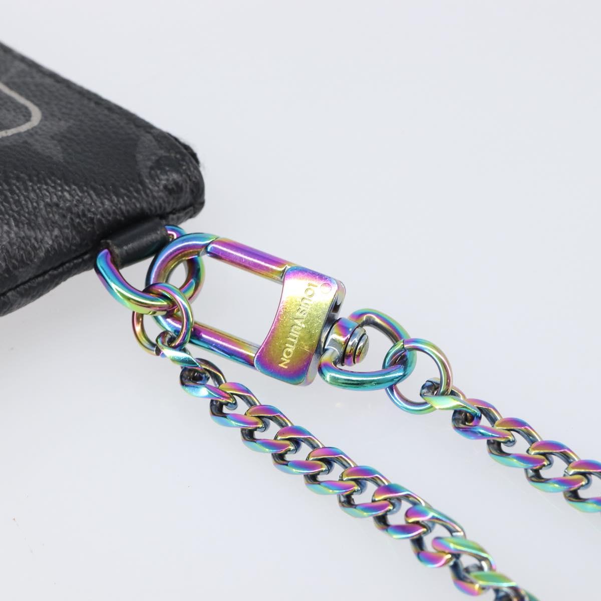 LOUIS VUITTON Monogram Eclipse Fragment iPhone Case M64449 LV Auth 199106V