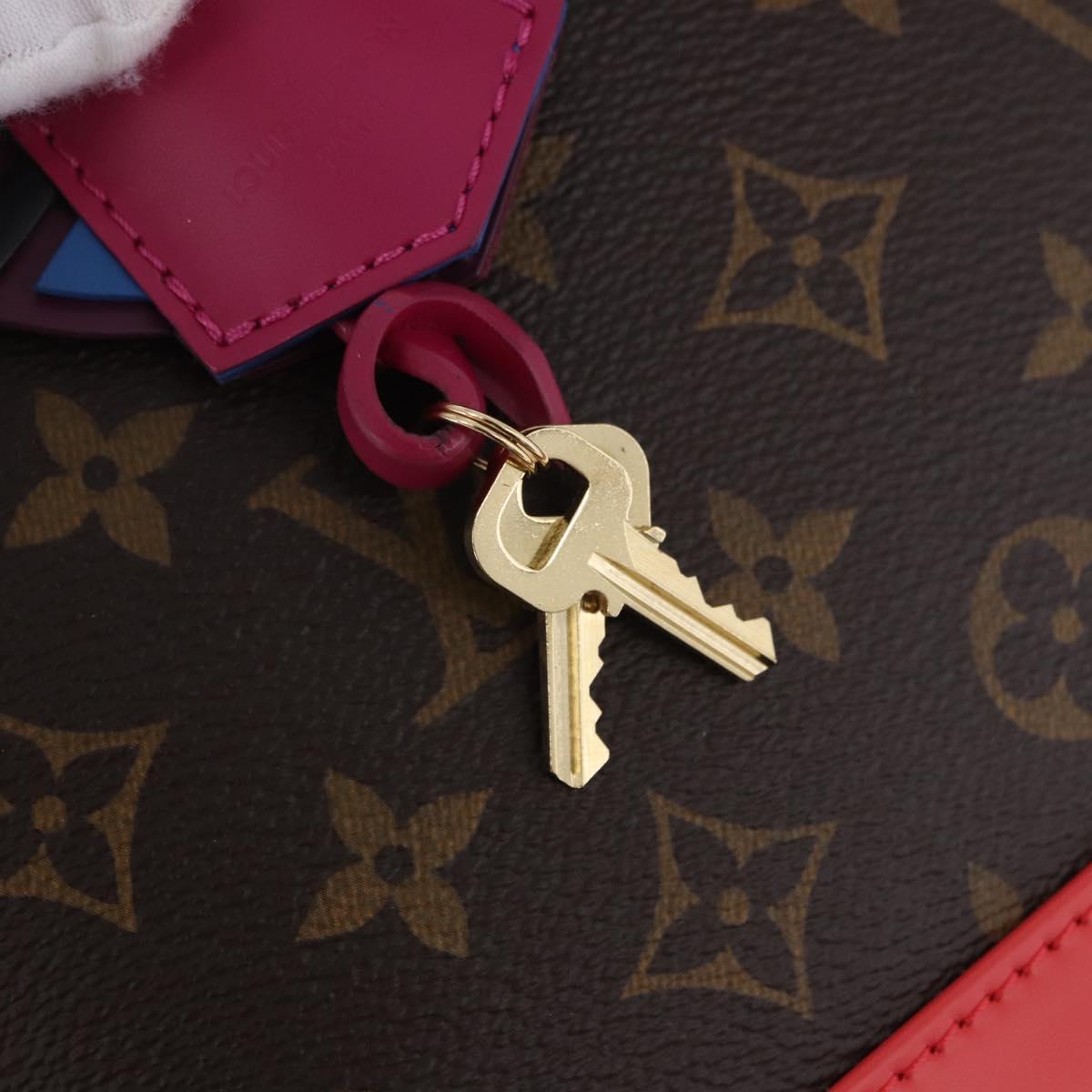 LOUIS VUITTON Monogram Totem Alma PM Hand Bag Red Flamingo LV Auth 199111SAM