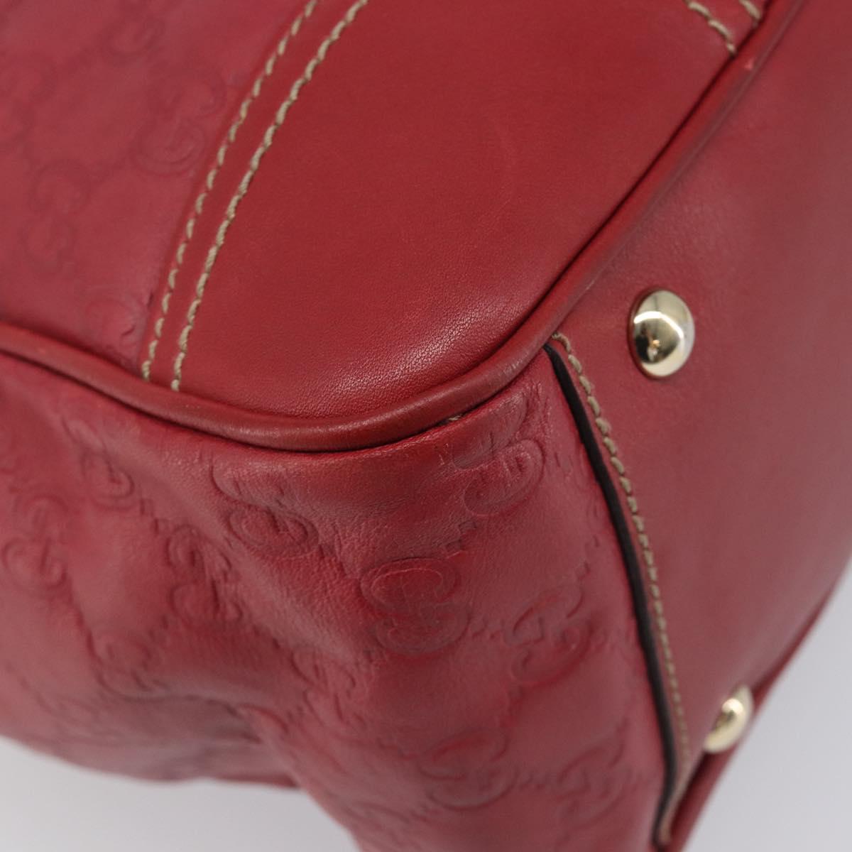 GUCCI GG Canvas Guccissima Princi Hand Bag Leather Red Gold 177052 Auth 199127A