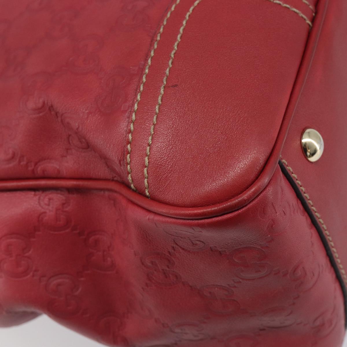 GUCCI GG Canvas Guccissima Princi Hand Bag Leather Red Gold 177052 Auth 199127A