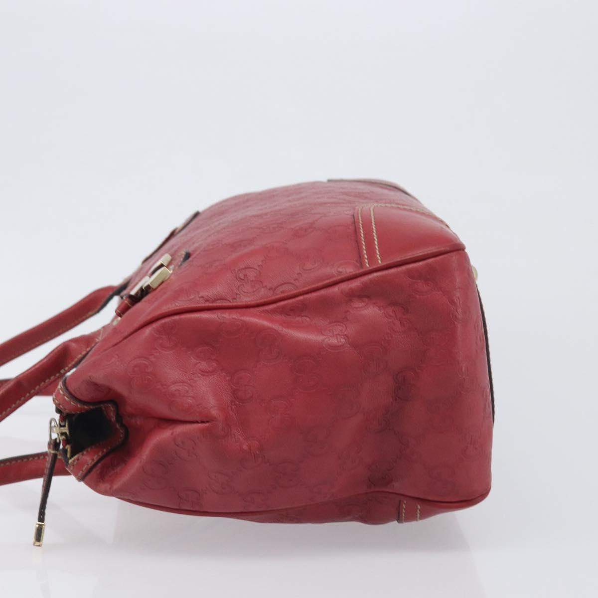 GUCCI GG Canvas Guccissima Princi Hand Bag Leather Red Gold 177052 Auth 199127A
