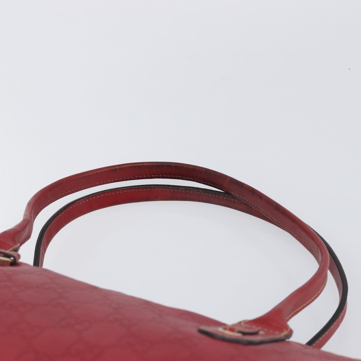 GUCCI GG Canvas Guccissima Princi Hand Bag Leather Red Gold 177052 Auth 199127A