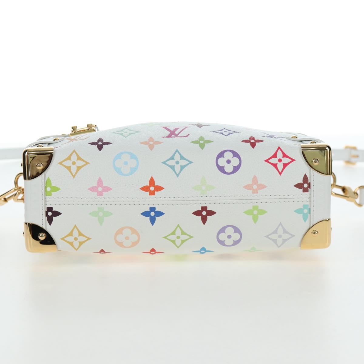 LOUIS VUITTON Monogram Multicolor Side Trunk MM Bag White M14046 Auth 199130SM