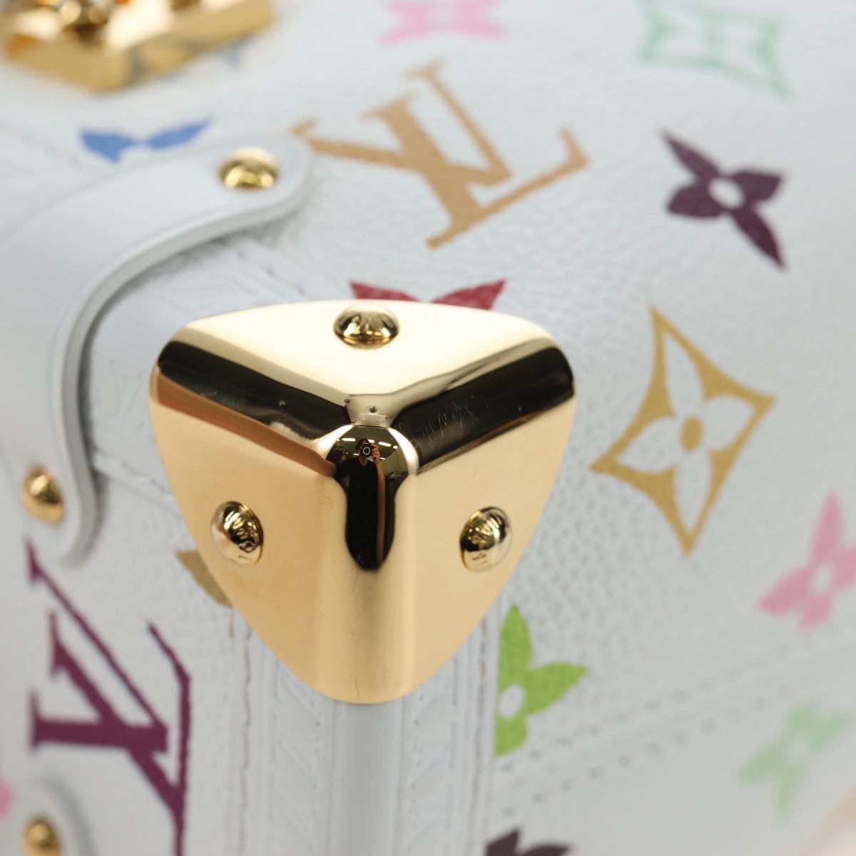 LOUIS VUITTON Monogram Multicolor Side Trunk MM Bag White M14046 Auth 199130SM