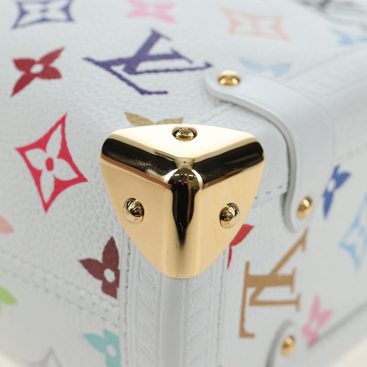 LOUIS VUITTON Monogram Multicolor Side Trunk MM Bag White M14046 Auth 199130SM