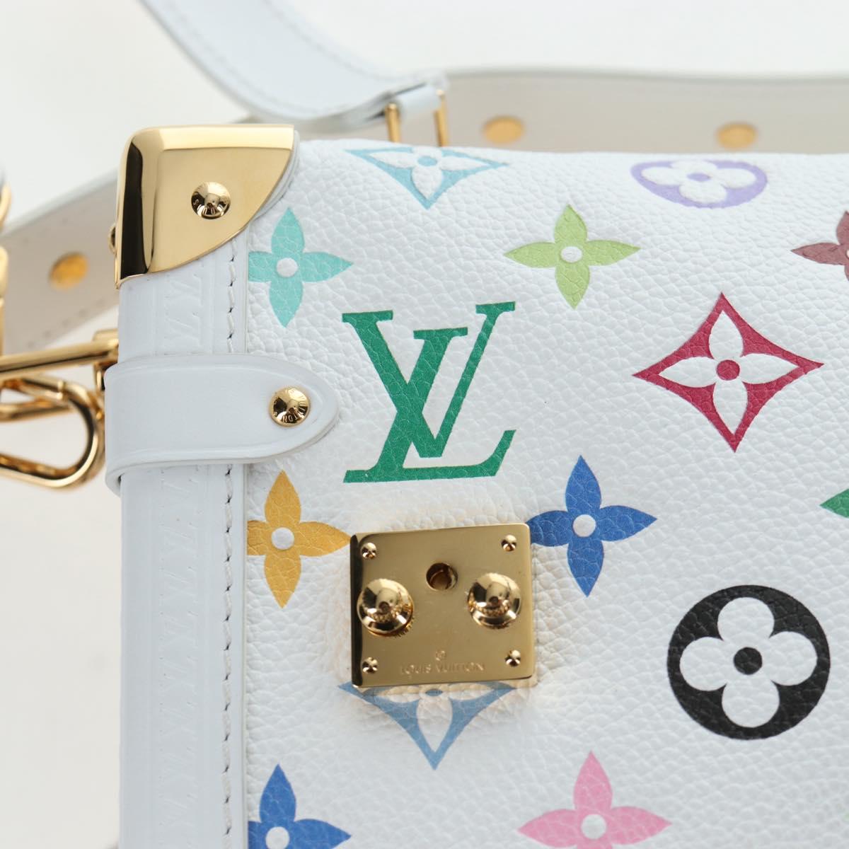 LOUIS VUITTON Monogram Multicolor Side Trunk MM Bag White M14046 Auth 199130SM