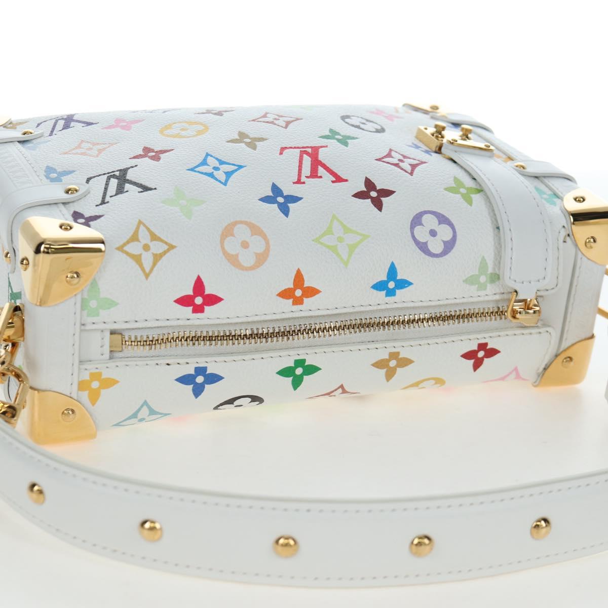 LOUIS VUITTON Monogram Multicolor Side Trunk MM Bag White M14046 Auth 199130SM