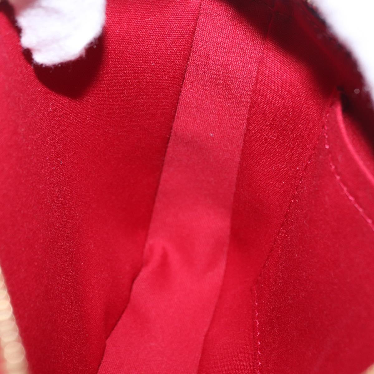 LOUIS VUITTON Monogram Vernis Pochette Accessoires Rouge Grunadine Auth 199154V