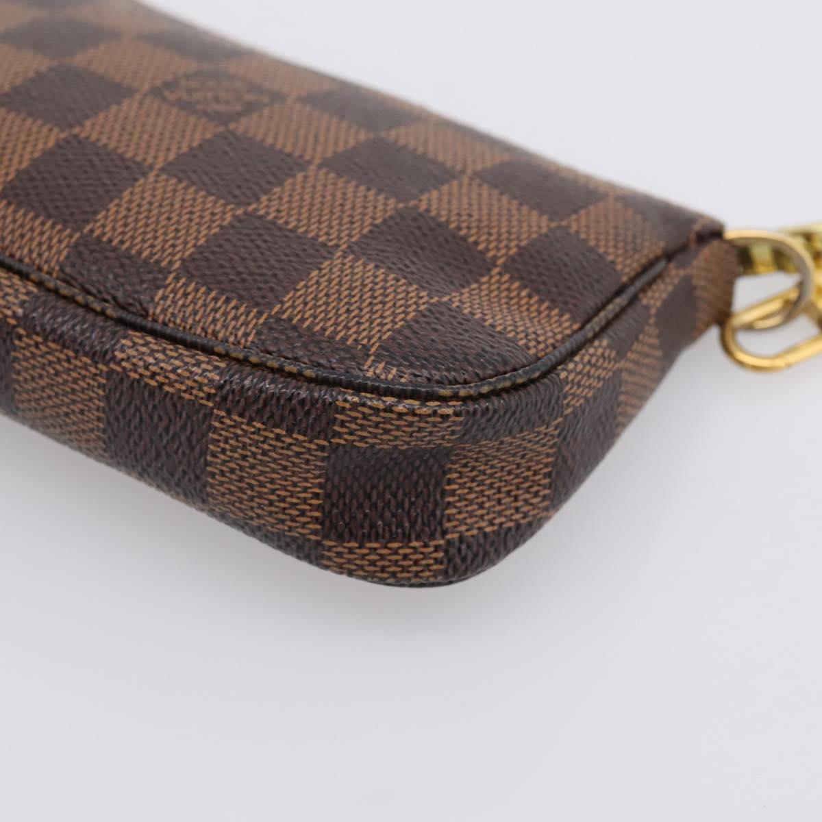 LOUIS VUITTON Damier Ebene T&B Mini Pochette Accessoires N58011 LV Auth 199155A