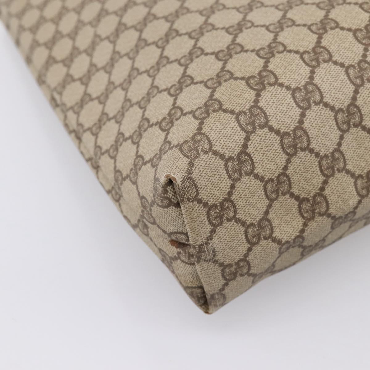 GUCCI GG Supreme Web Sherry Line Tote Bag PVC Beige Gold 002 58 6487 Auth 199161