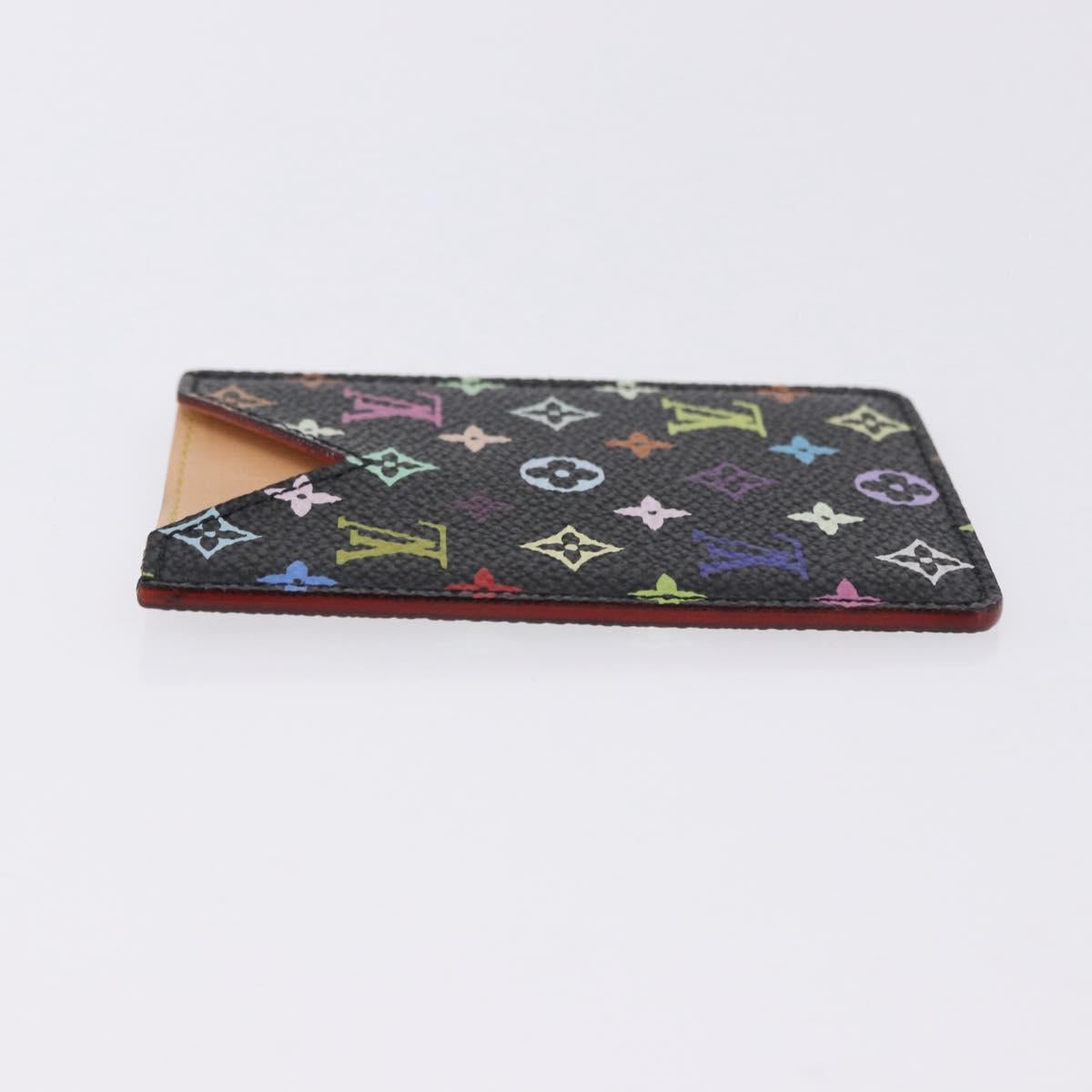 LOUIS VUITTON Monogram Multicolor Etui Hand Mirror Black M92651 LV Auth 199163V