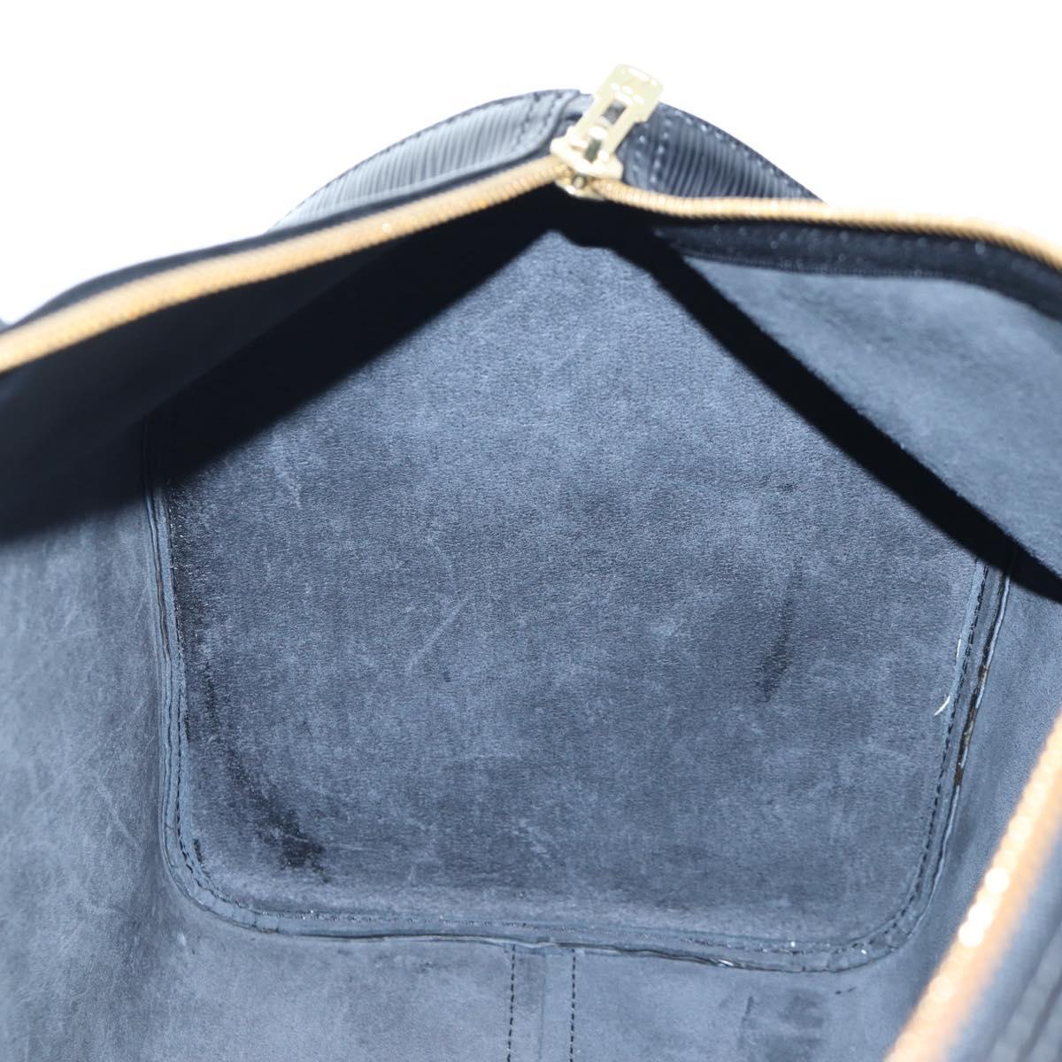 LOUIS VUITTON Epi Keepall 45 Boston Bag Noir M42972 LV Auth 199174V