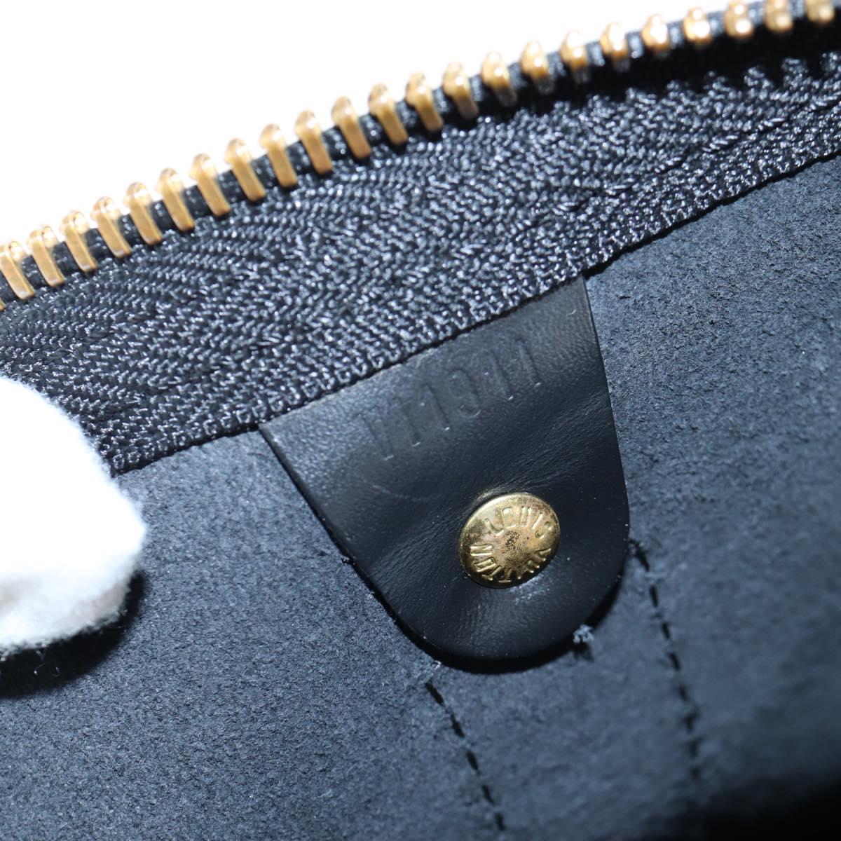 LOUIS VUITTON Epi Keepall 45 Boston Bag Noir M42972 LV Auth 199174V