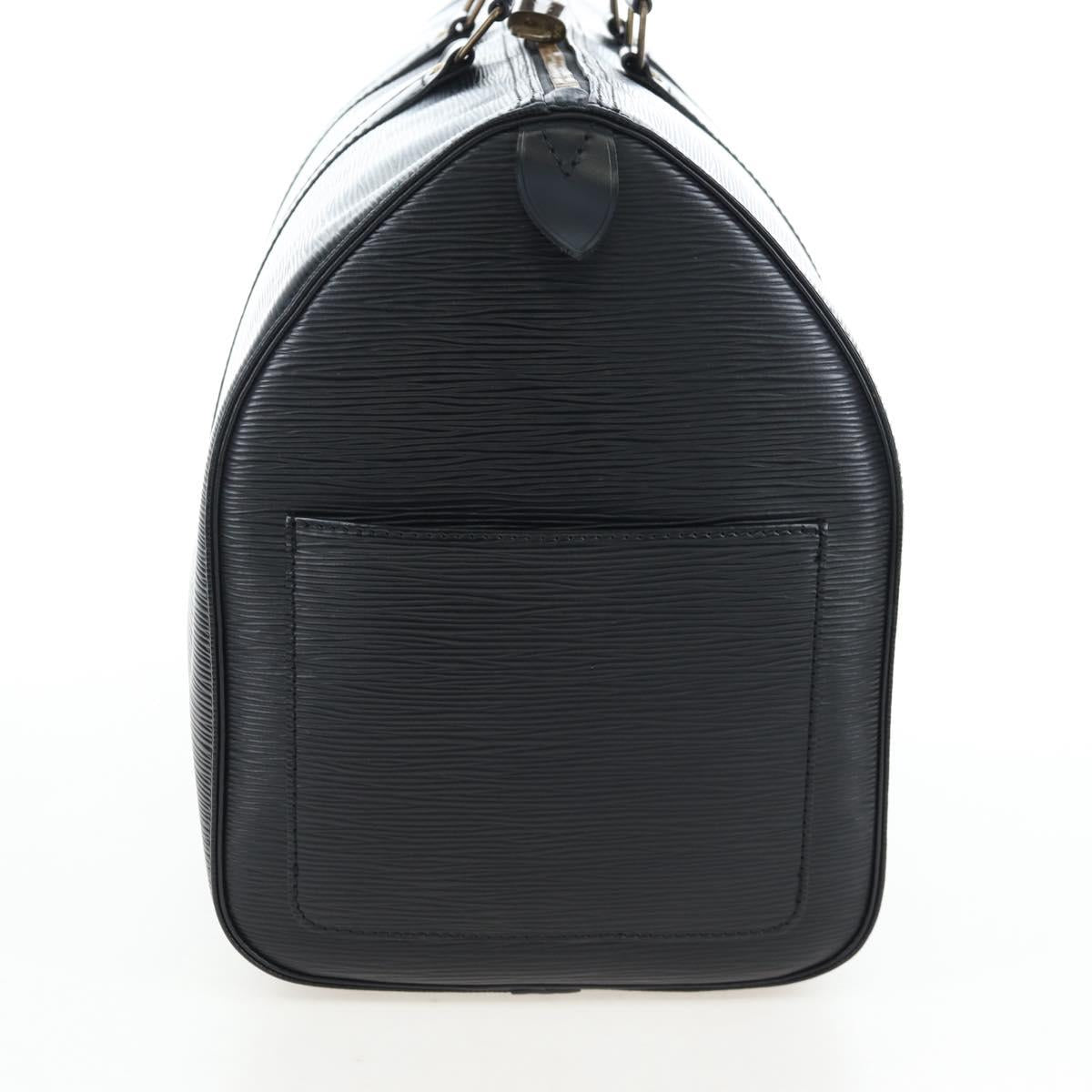 LOUIS VUITTON Epi Keepall 45 Boston Bag Noir M42972 LV Auth 199174V