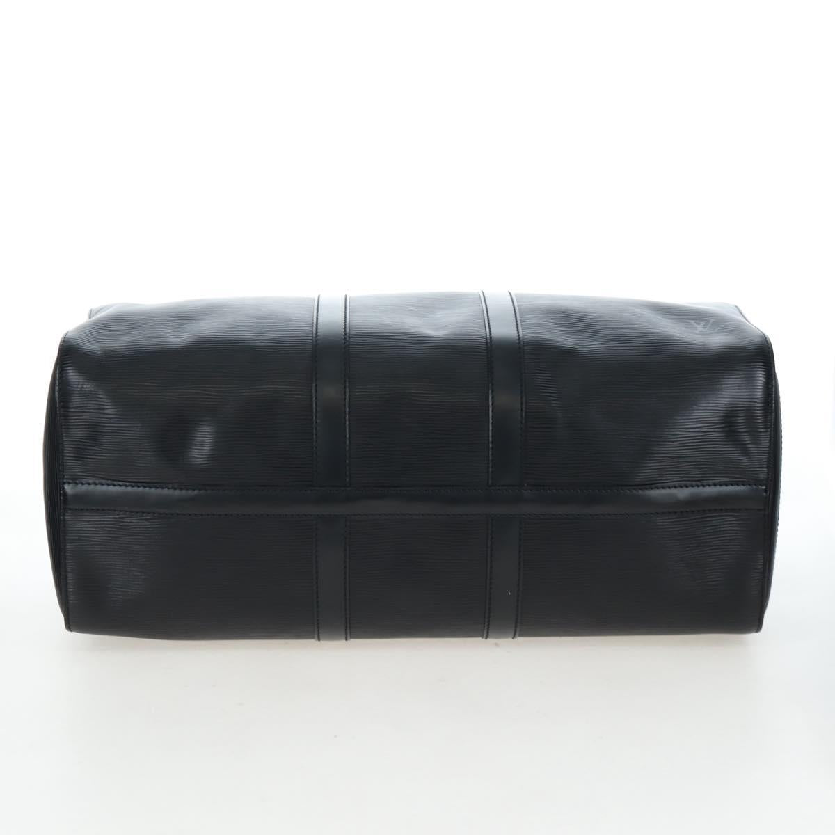 LOUIS VUITTON Epi Keepall 45 Boston Bag Noir M42972 LV Auth 199174V