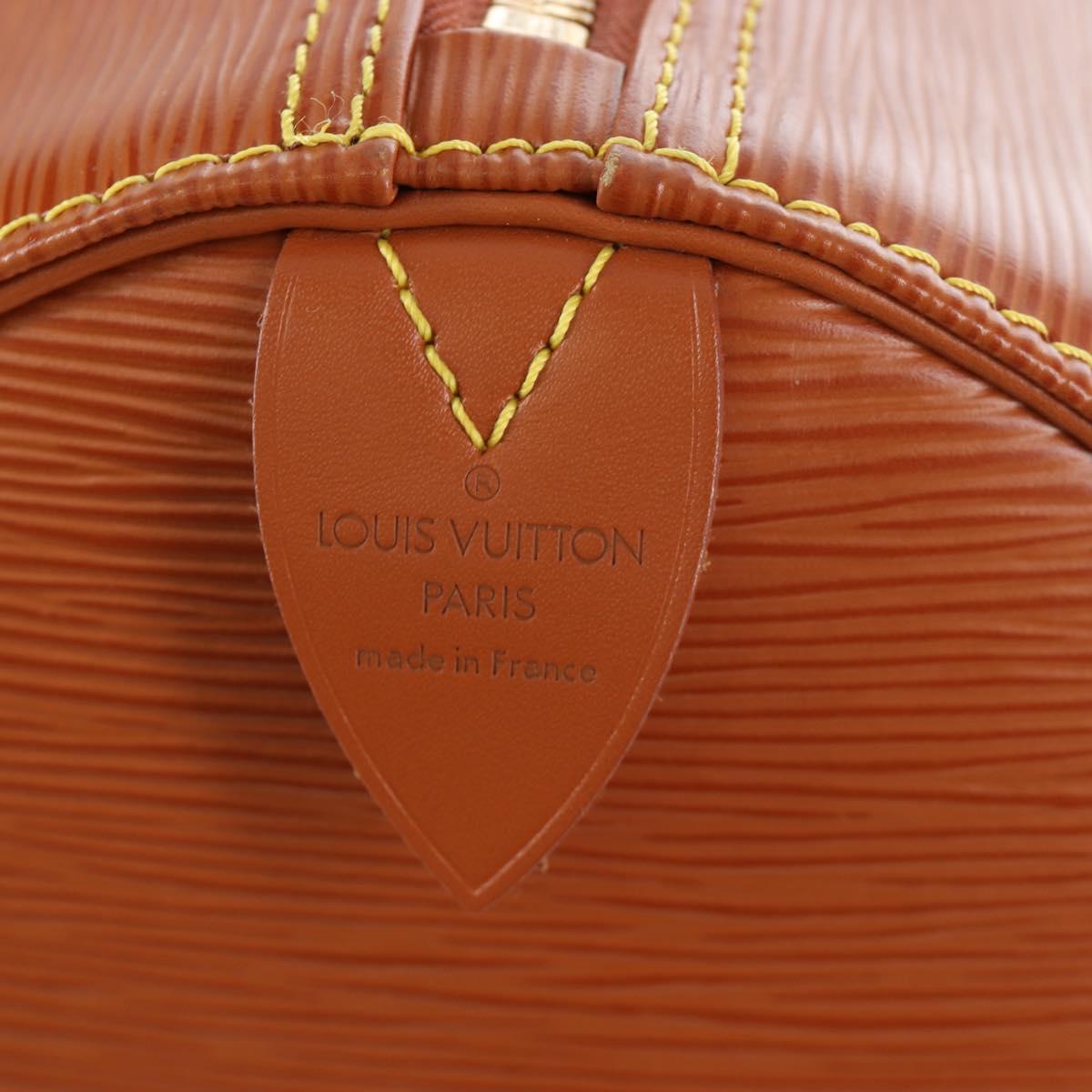 LOUIS VUITTON Epi Keepall 55 Boston Bag Brown M42958 LV Auth 199175V