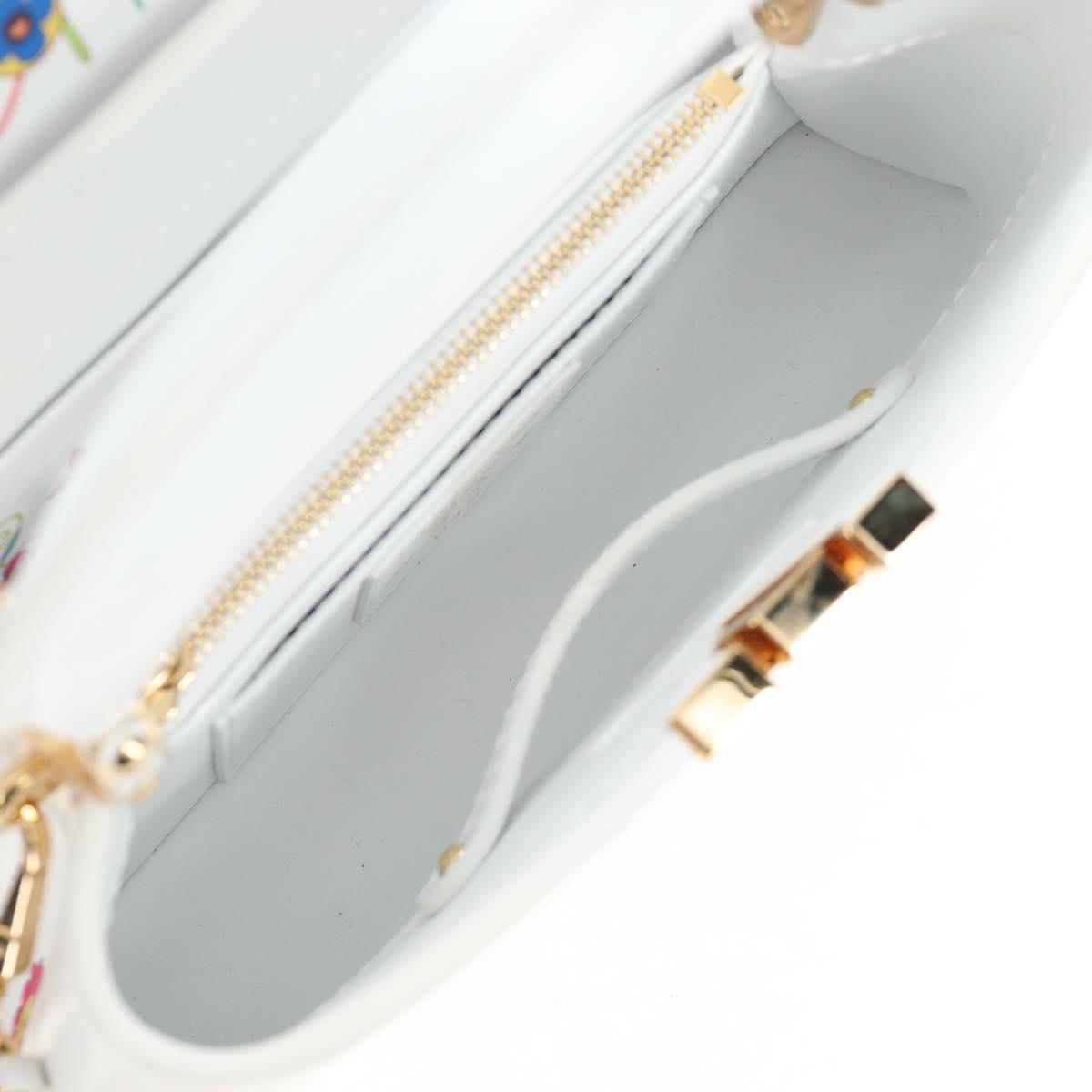 LOUIS VUITTON x TM Capucines EW Mini Leather 2way White M13246 Auth 199183SM