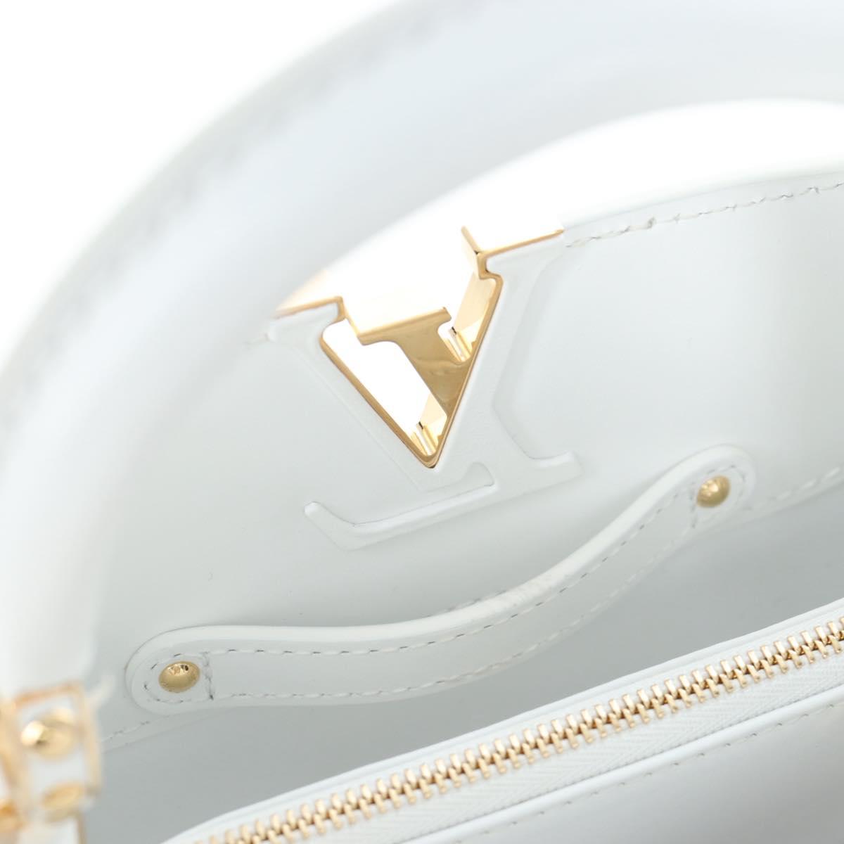 LOUIS VUITTON x TM Capucines EW Mini Leather 2way White M13246 Auth 199183SM