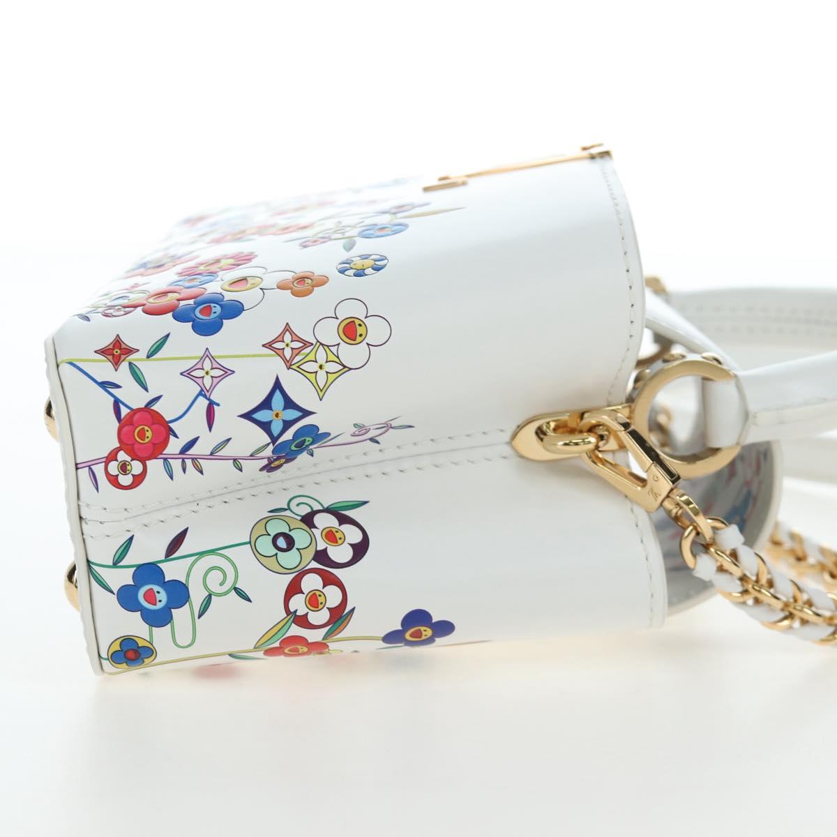 LOUIS VUITTON x TM Capucines EW Mini Leather 2way White M13246 Auth 199183SM