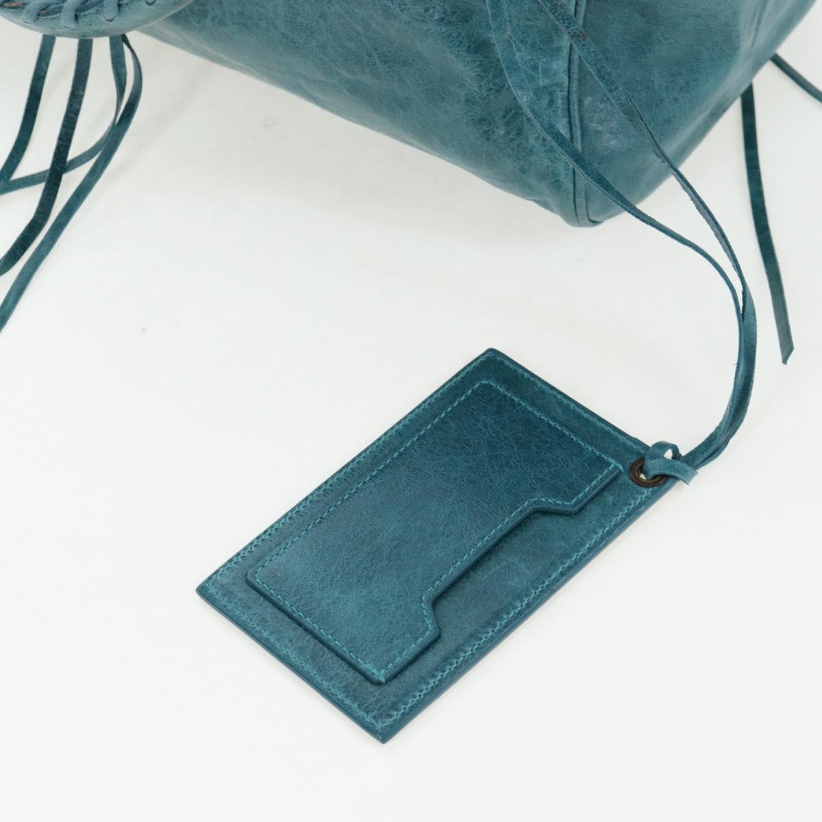 BALENCIAGA The Twiggy Hand Bag Leather 2way Green 128523 Auth 199185V