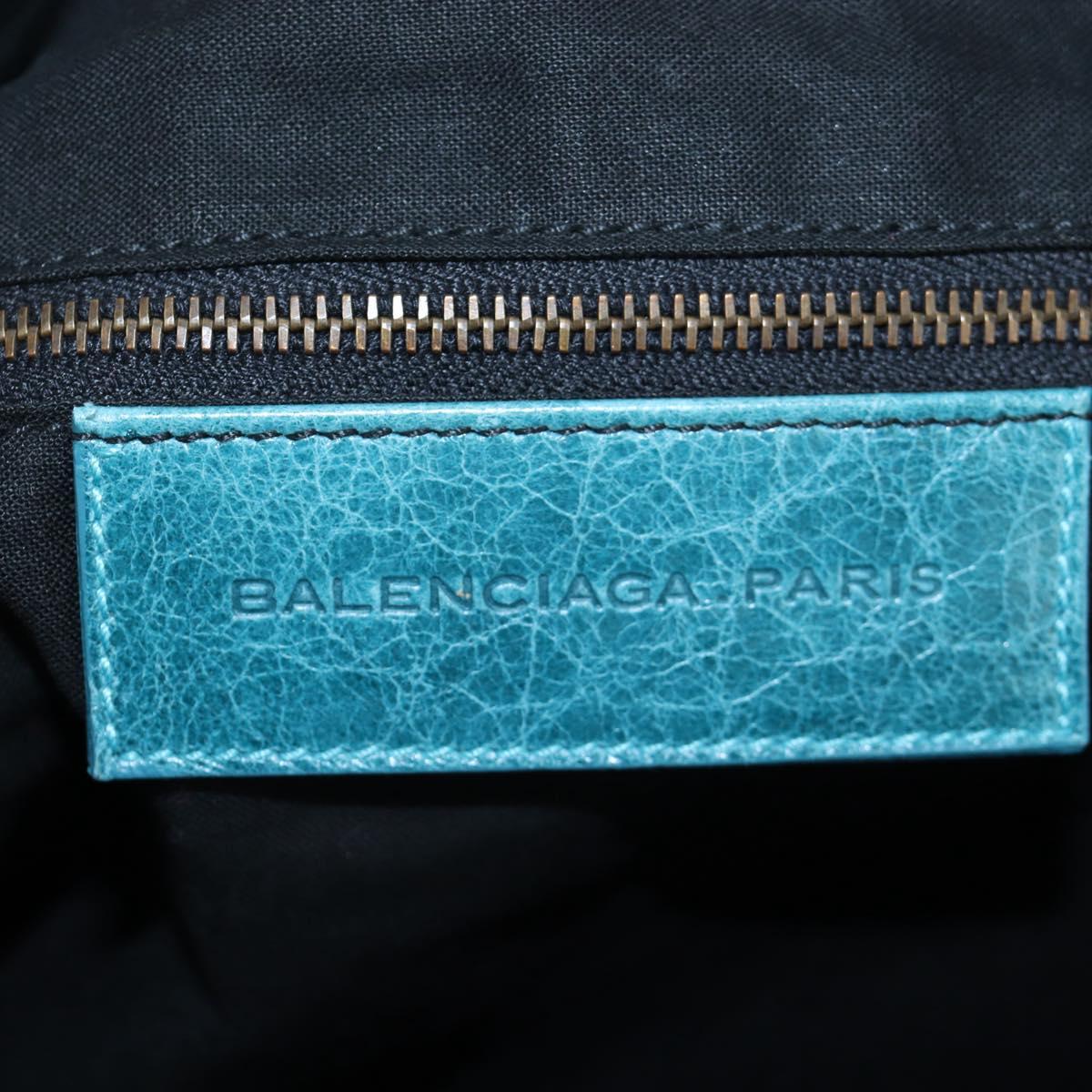 BALENCIAGA The Twiggy Hand Bag Leather 2way Green 128523 Auth 199185V