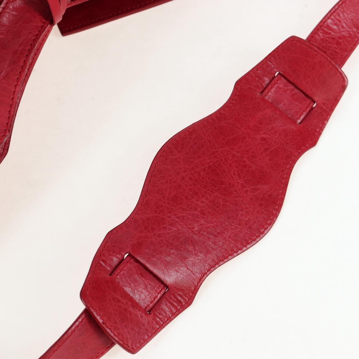 BALENCIAGA The City Hand Bag Leather Red 115748 Auth 199189V