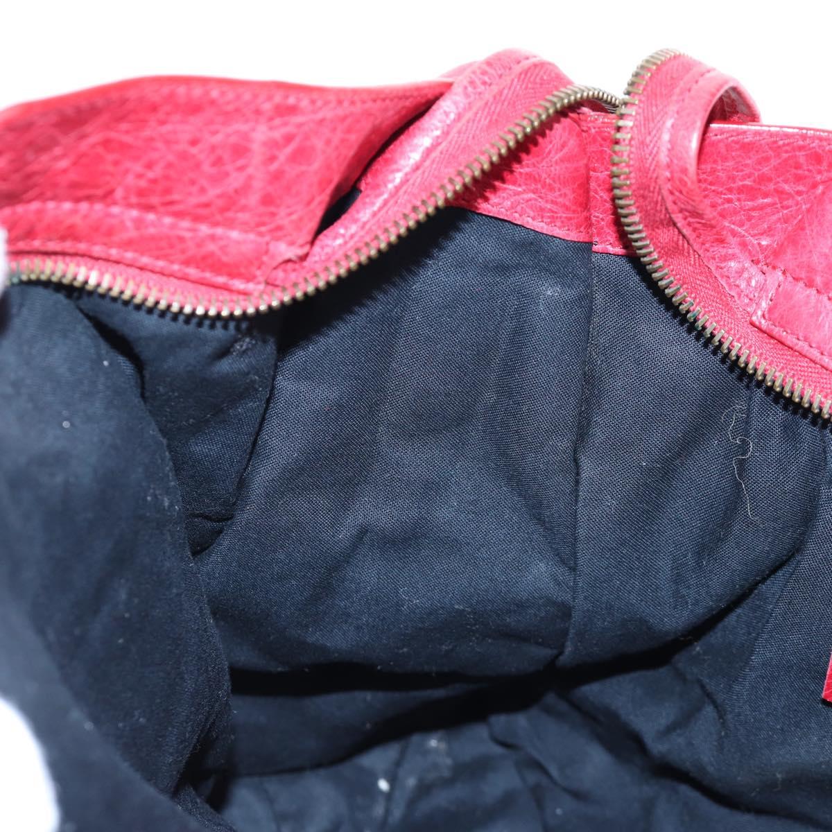 BALENCIAGA The City Hand Bag Leather Red 115748 Auth 199189V